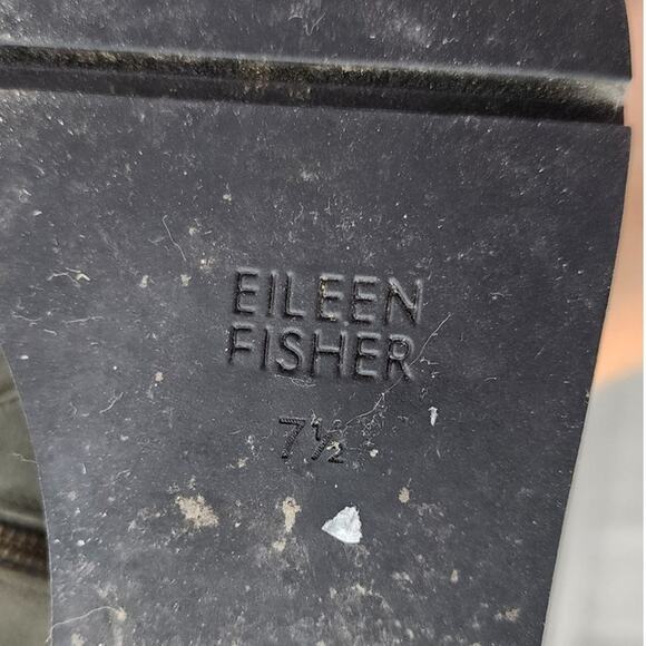 Eileen Fisher Women's Tinker Ankle Green Suede Booties Size 7.5 Wedge Boot - Picture 6 of 6